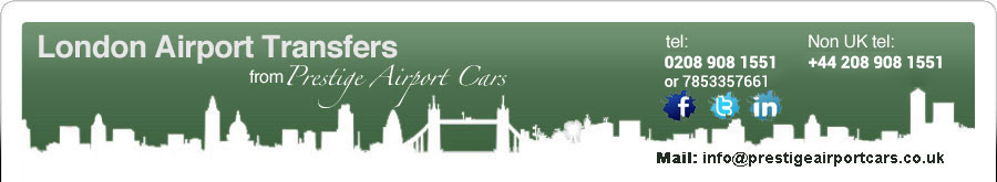 London Airport Transfers - Prestige Airport Cars Heathrow Airport Transfers, Gatwick, Stansted, Luton & City Airports. Discount Rates. Meet & Greet, Online Rates & Booking. All drivers are security checked, uniformed, and carry ID. With 24/7 year round availability, cars include saloons, executive, and mini buses.